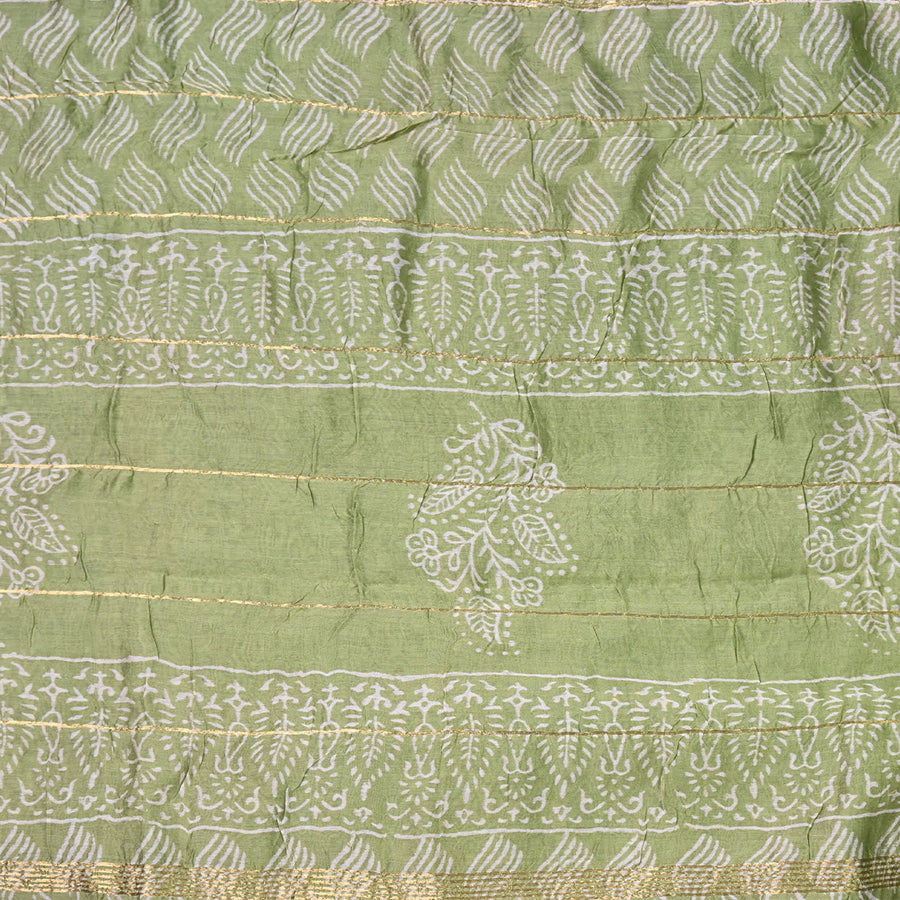 Pure Chanderi Cotton - Pista Green