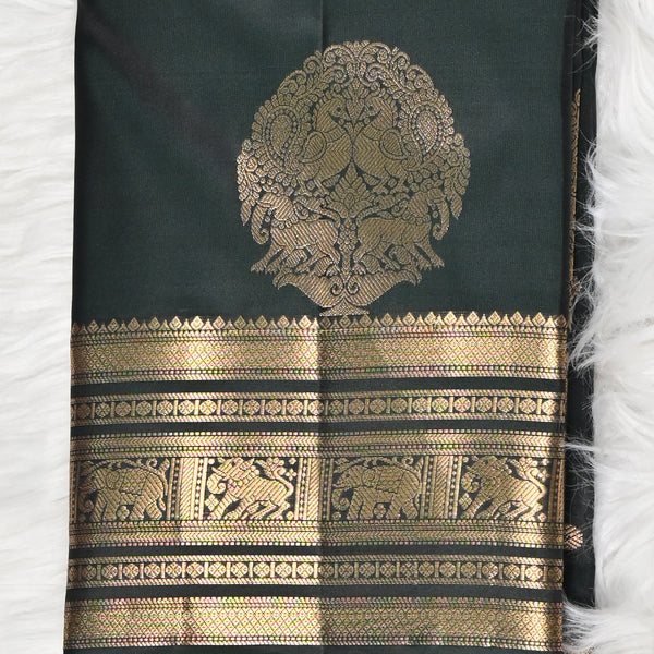 Kanchi Pattu - Dark Green