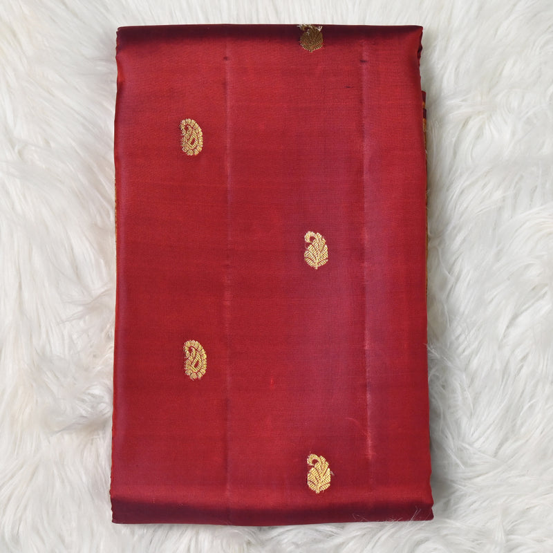 Kanchi Pattu - Maroon Red