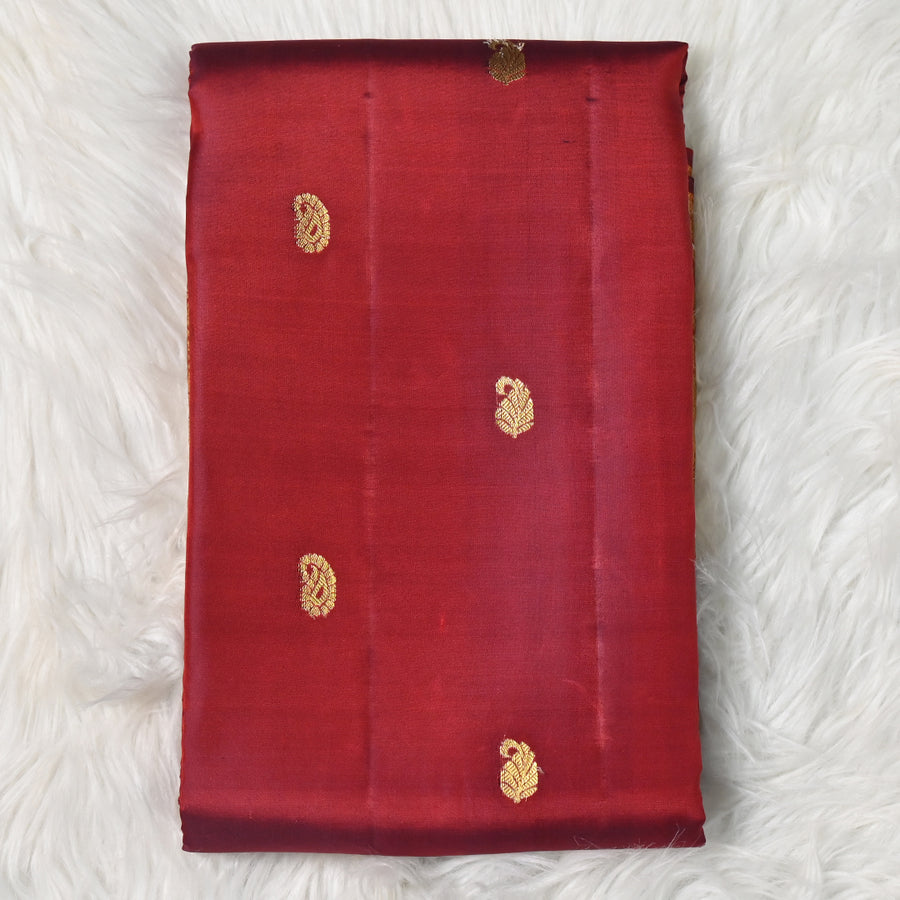 Kanchi Pattu - Maroon Red
