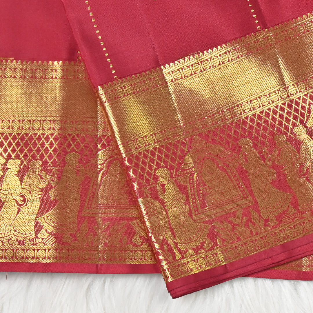 Kanchi Pattu - Brick Red