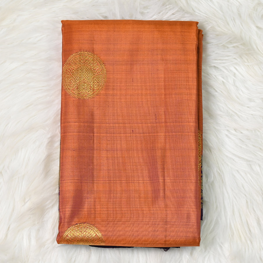 Kanchi Pattu - Rust Orange