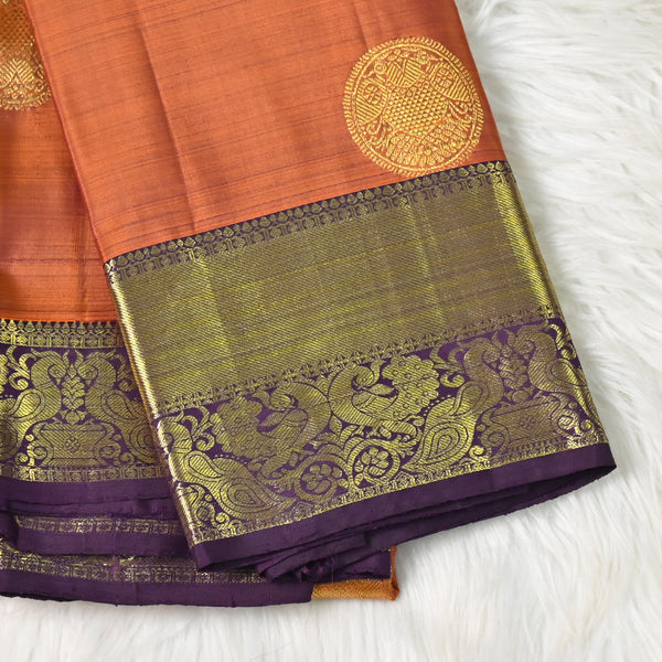 Kanchi Pattu - Rust Orange