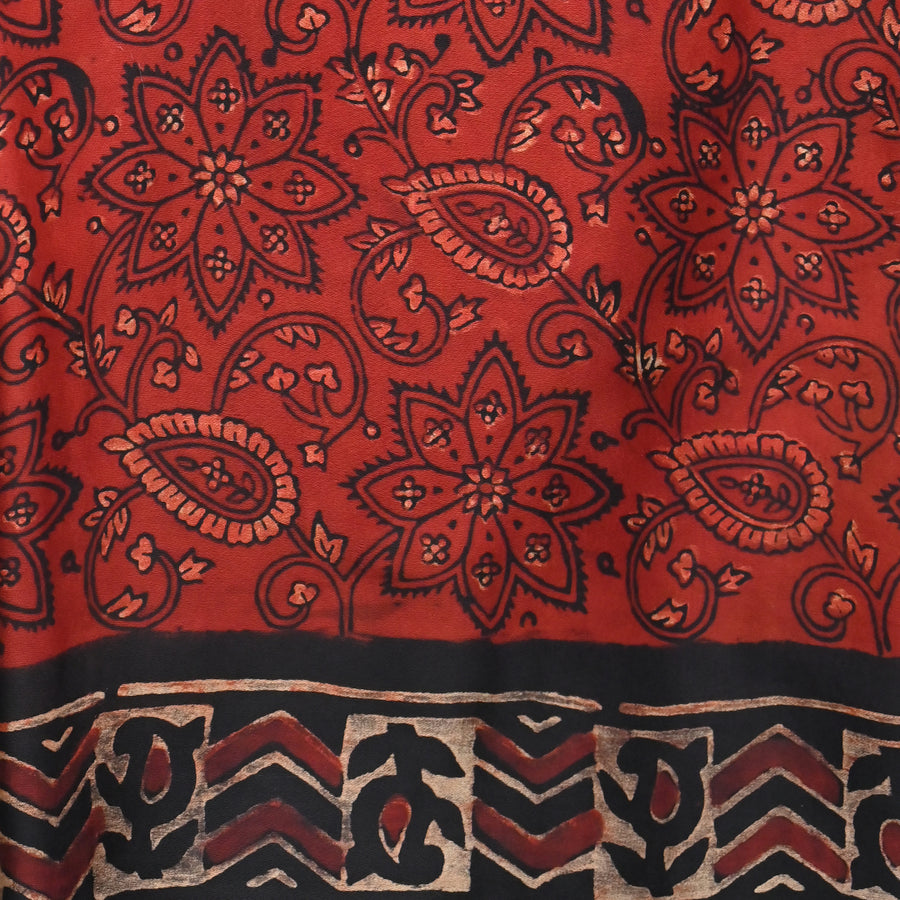 Ajrakh Modal Silk - Red