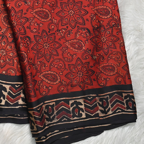 Ajrakh Modal Silk - Red