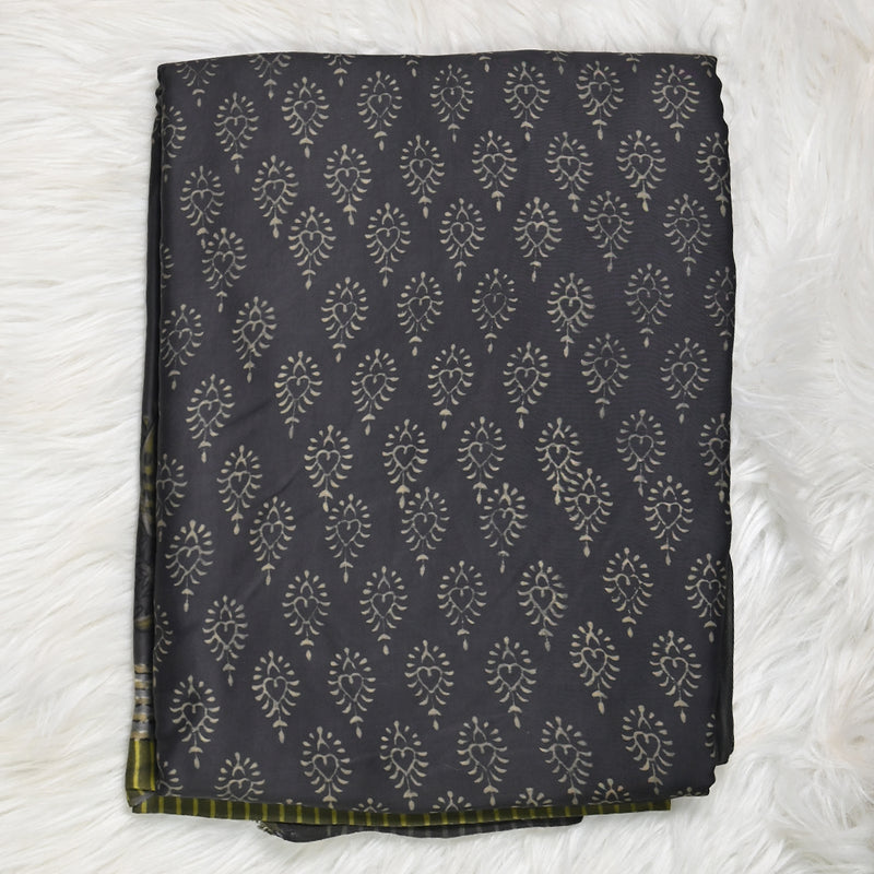 Ajrakh Modal Silk - Black