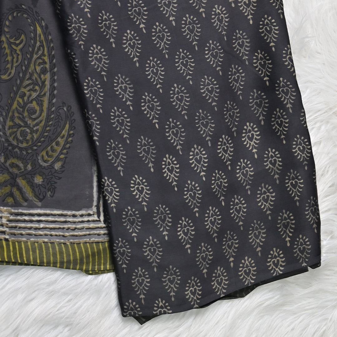 Ajrakh Modal Silk - Black