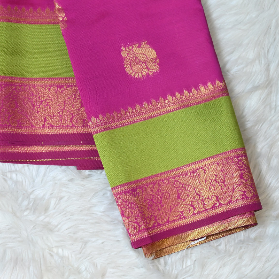 Pichwai Print Saree - Pink
