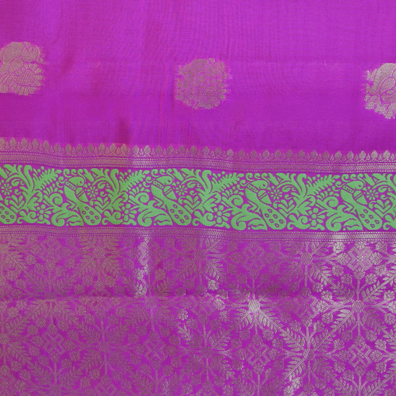 Pichwai Print Saree - Pink