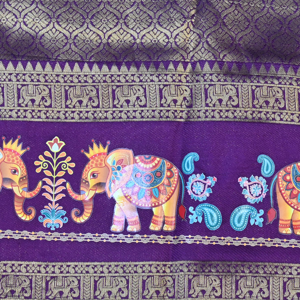 Pichwai Print Saree - Green