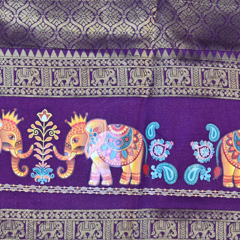 Pichwai Print Saree - Green