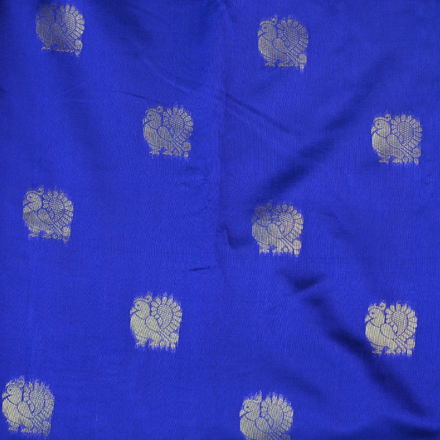 Pichwai Print Saree - Royal Blue