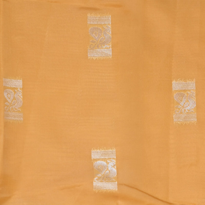 Pichwai Print Saree - Orange