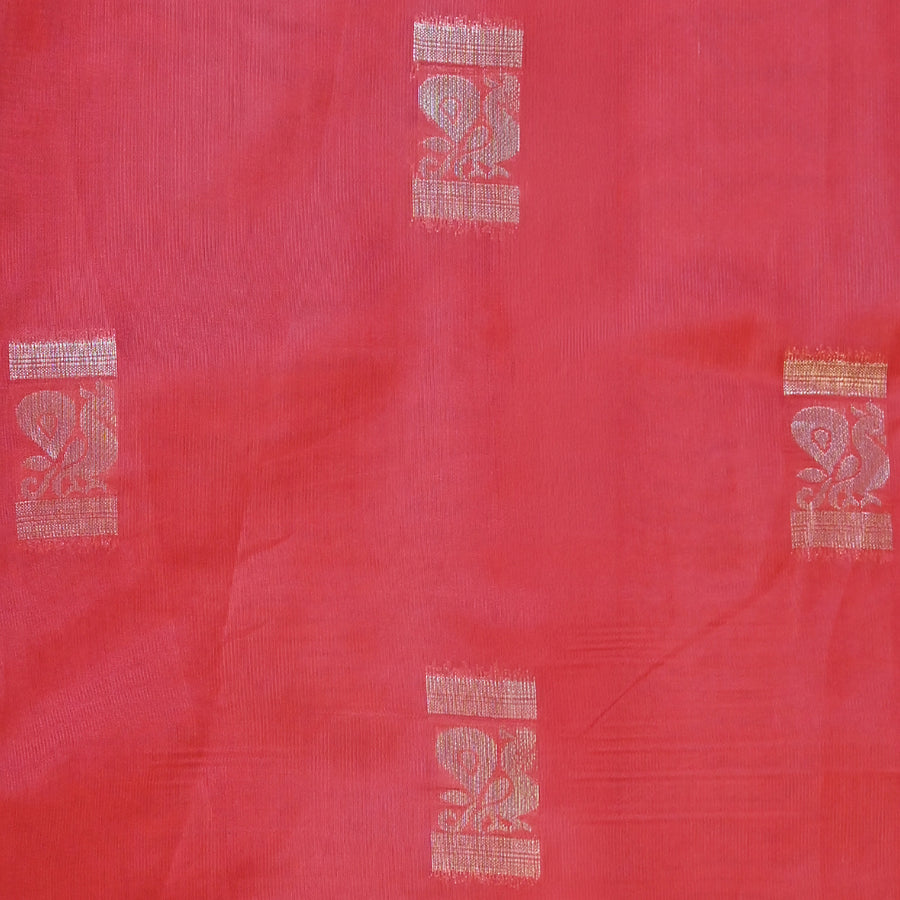 Pichwai Print Saree - Dark Red