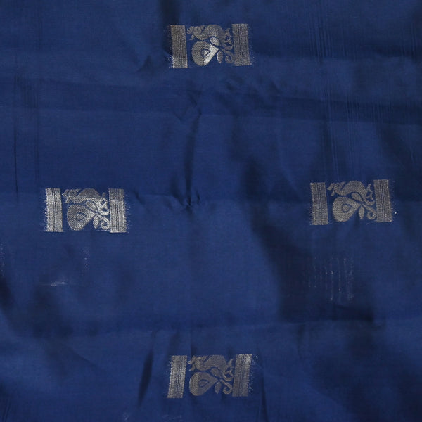Pichwai Print Saree - Navy Blue