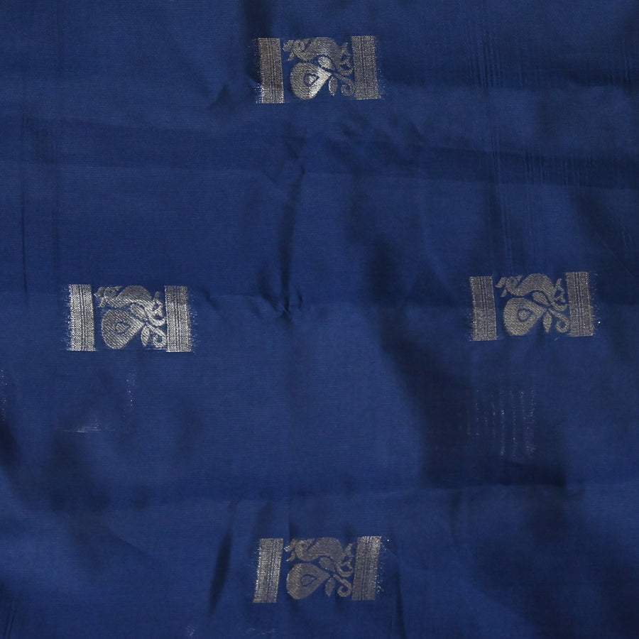 Pichwai Print Saree - Navy Blue