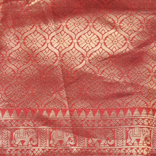 Pichwai Print Saree - Dark Green