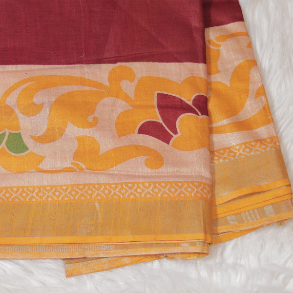 Madhubani Print - Dark Red