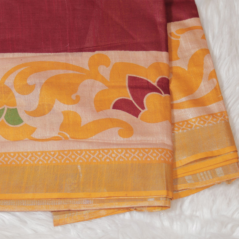 Madhubani Print - Dark Red