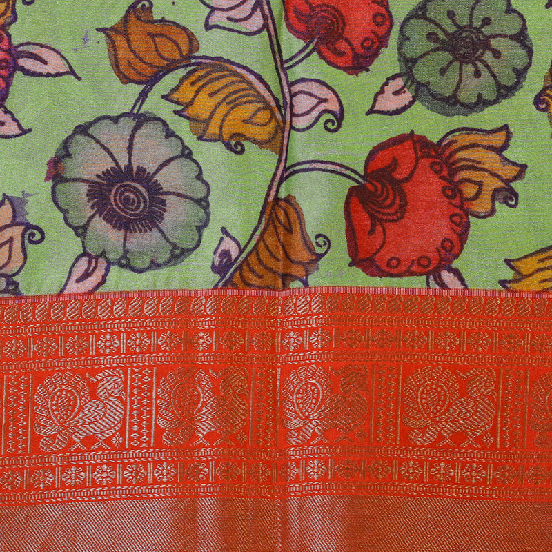 Mangalgiri Handloom Digital Print - Light Green
