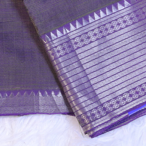 Mangalagiri Handloom - Royal Purple Silver