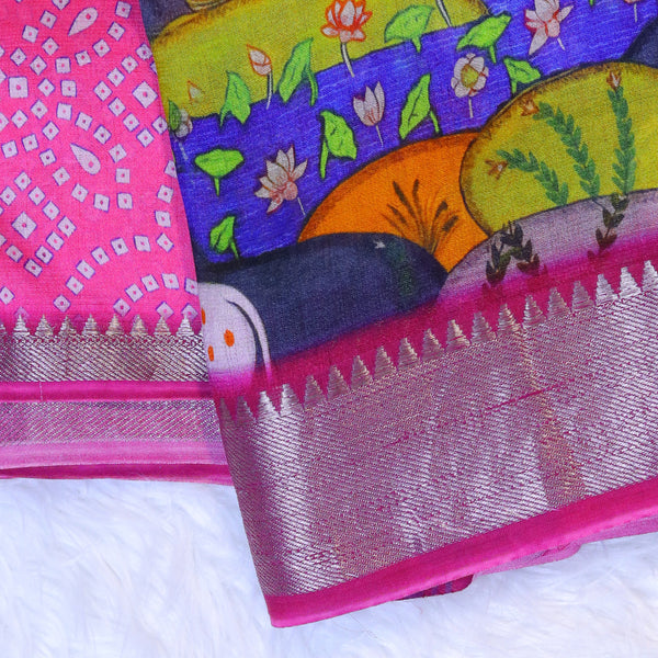 Mangalagiri Digital Print - Pink