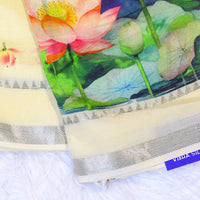 Mangalagiri Digital Print - Cream