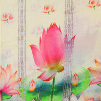 Mangalagiri Digital Print - Cream