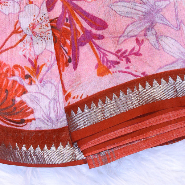 Mangalagiri Digital Print - Light Pink