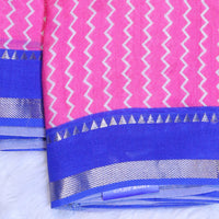 Mangalagiri Digital Print - Pink Blue