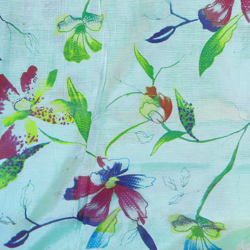 Mangalagiri Digital Print - Sea Green