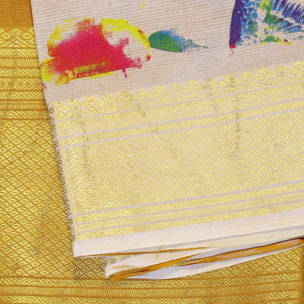 Mangalagiri Digital Print - Cream Yellow
