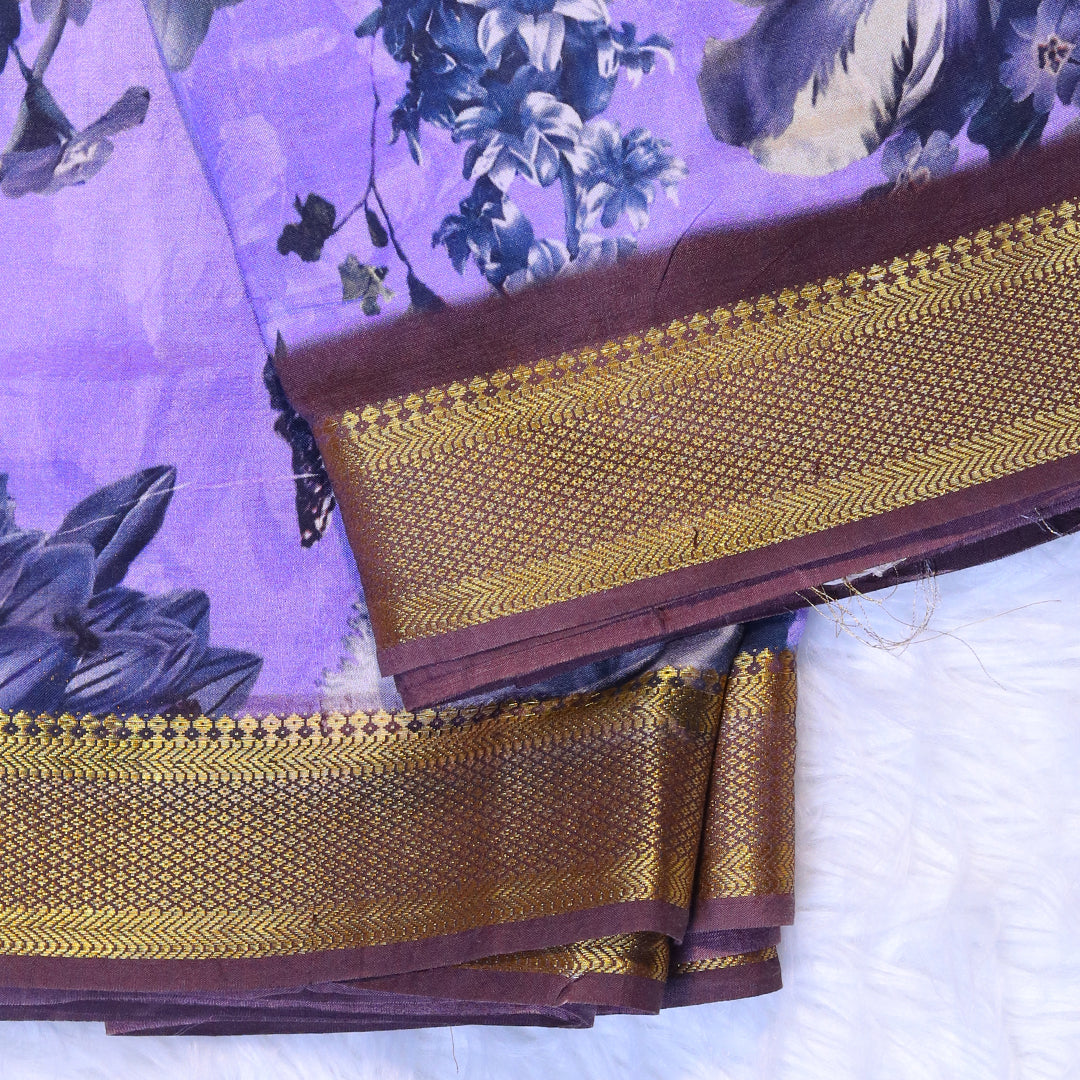 Mangalagiri Digital Print - Light Purple