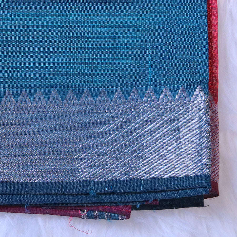 Mangalagiri Handloom - Peacock Blue