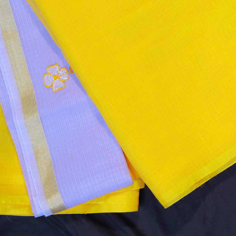 Kota Saree - Orange Yellow