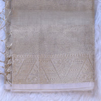 Kota Saree - White Gold