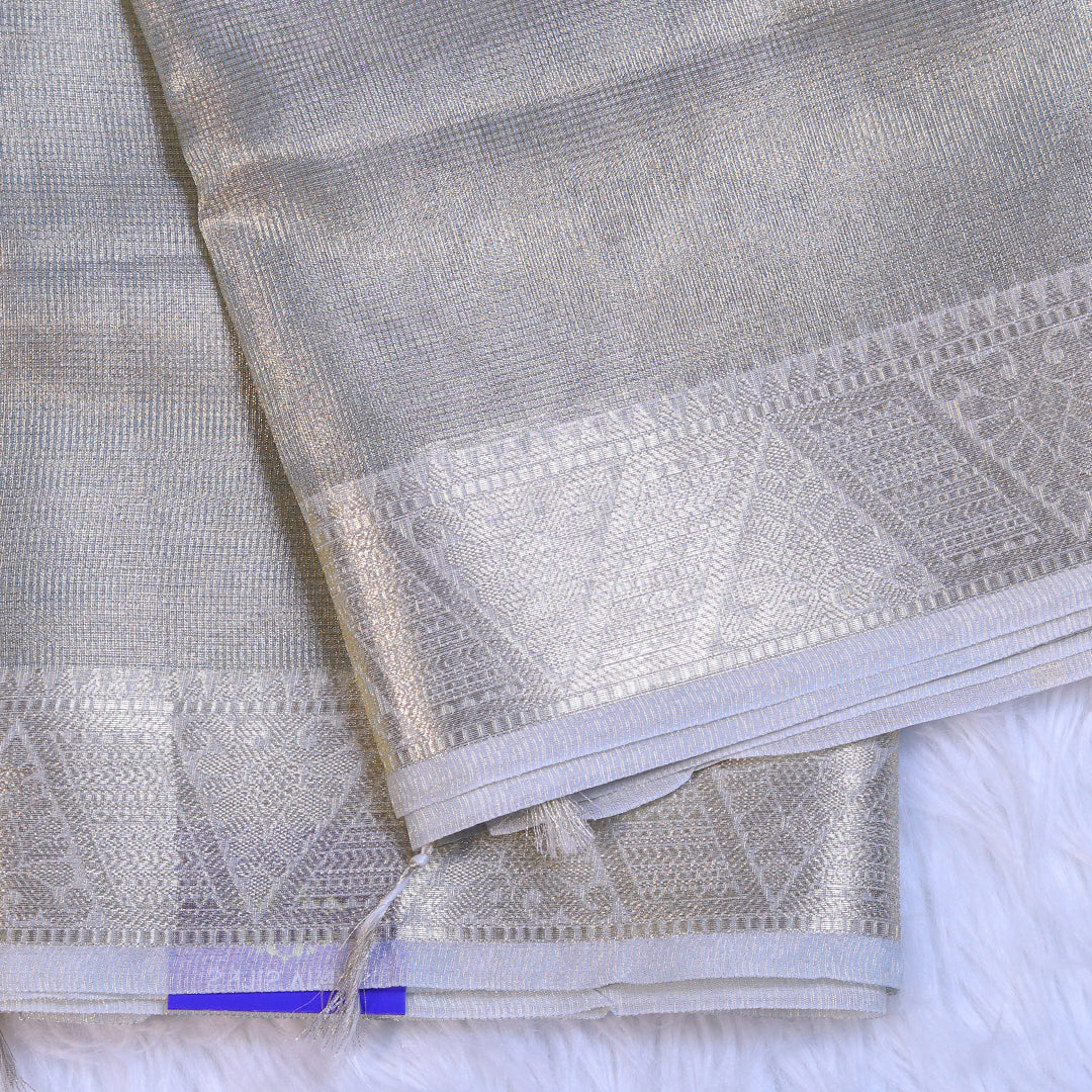 Kota Saree - Light Green Gold