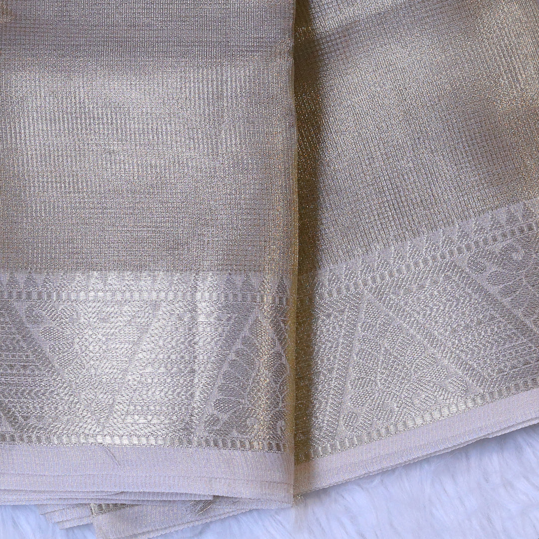 Kota Saree - Cream Gold
