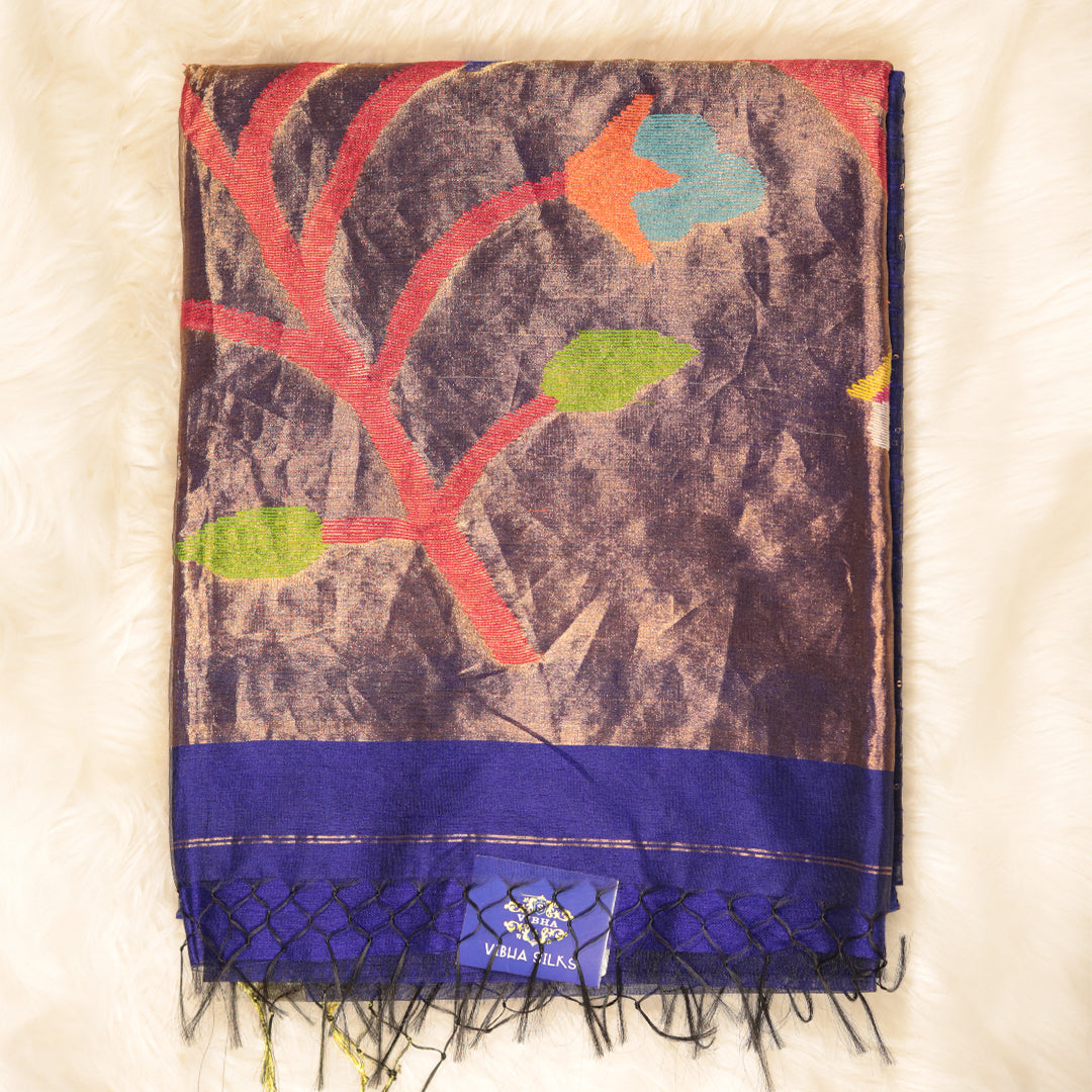 Handloom Jamdani - Dark Blue
