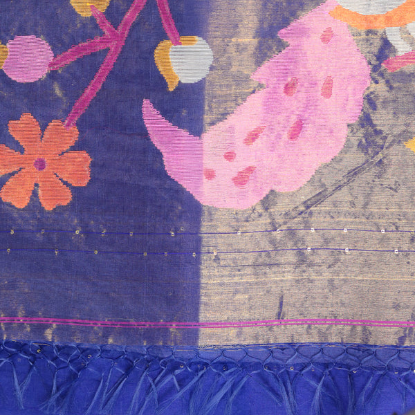 Handloom Jamdani - Navy Blue