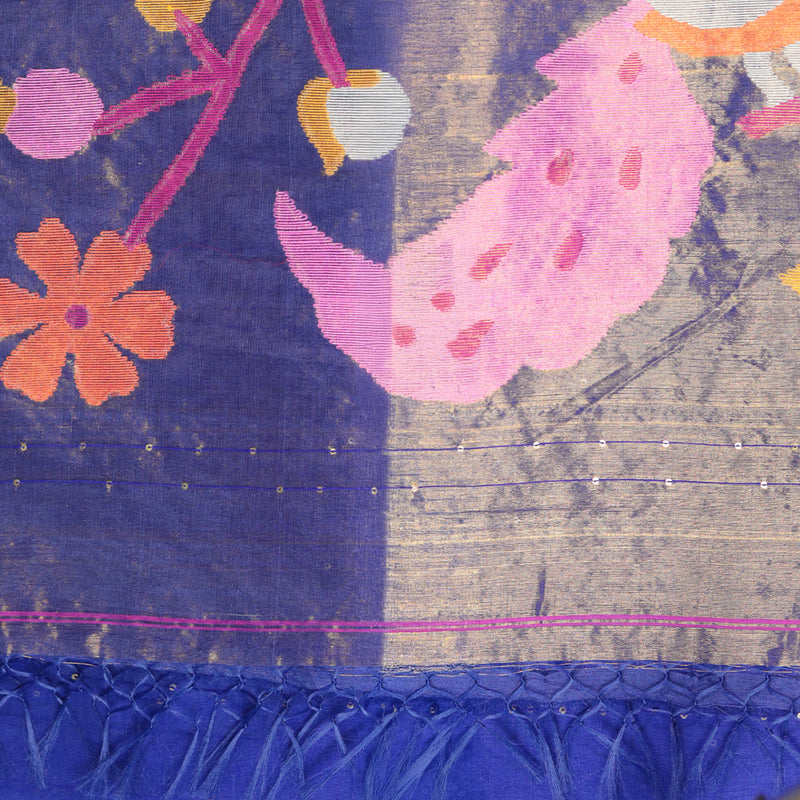 Handloom Jamdani - Navy Blue