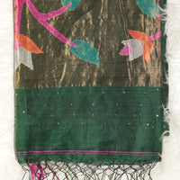 Handloom Jamdani - Dark Green