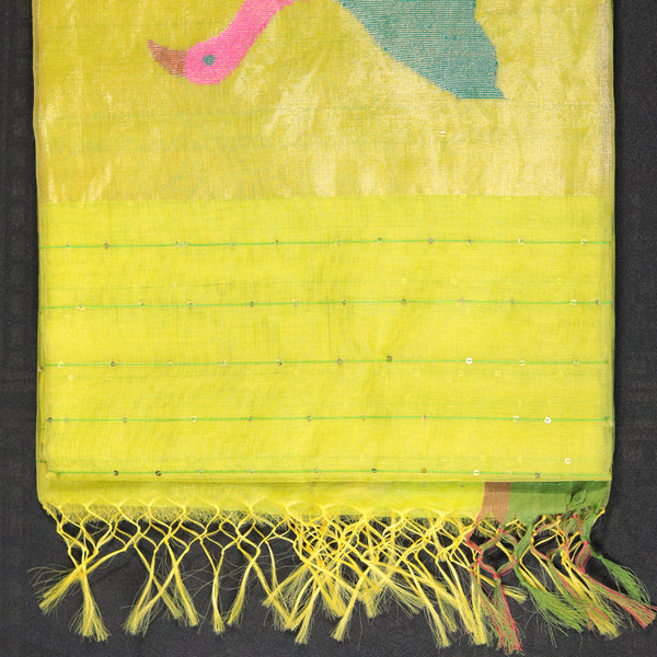 Handloom Jamdani - Light Yellow