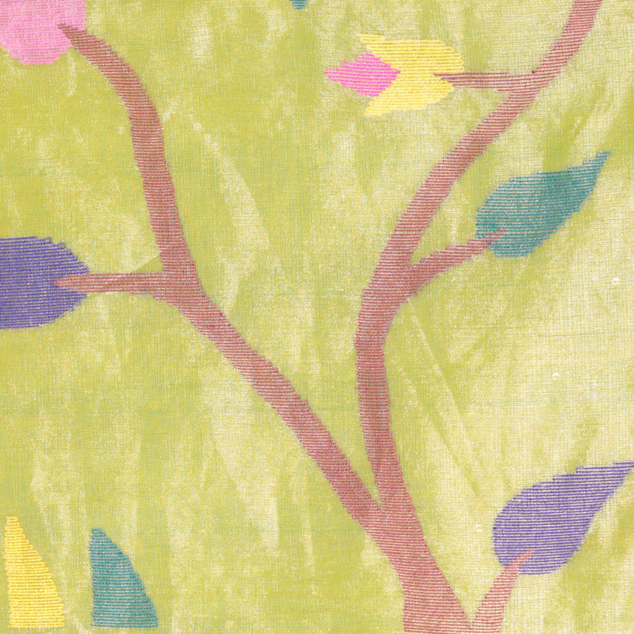 Handloom Jamdani - Light Yellow