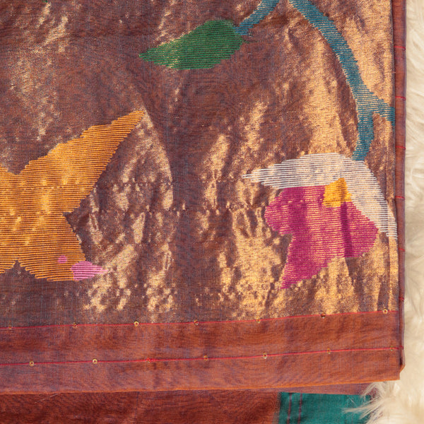 Handloom jamdanis - Rusty Blue