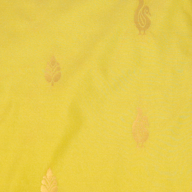 Gadwal Silk - lime yellow