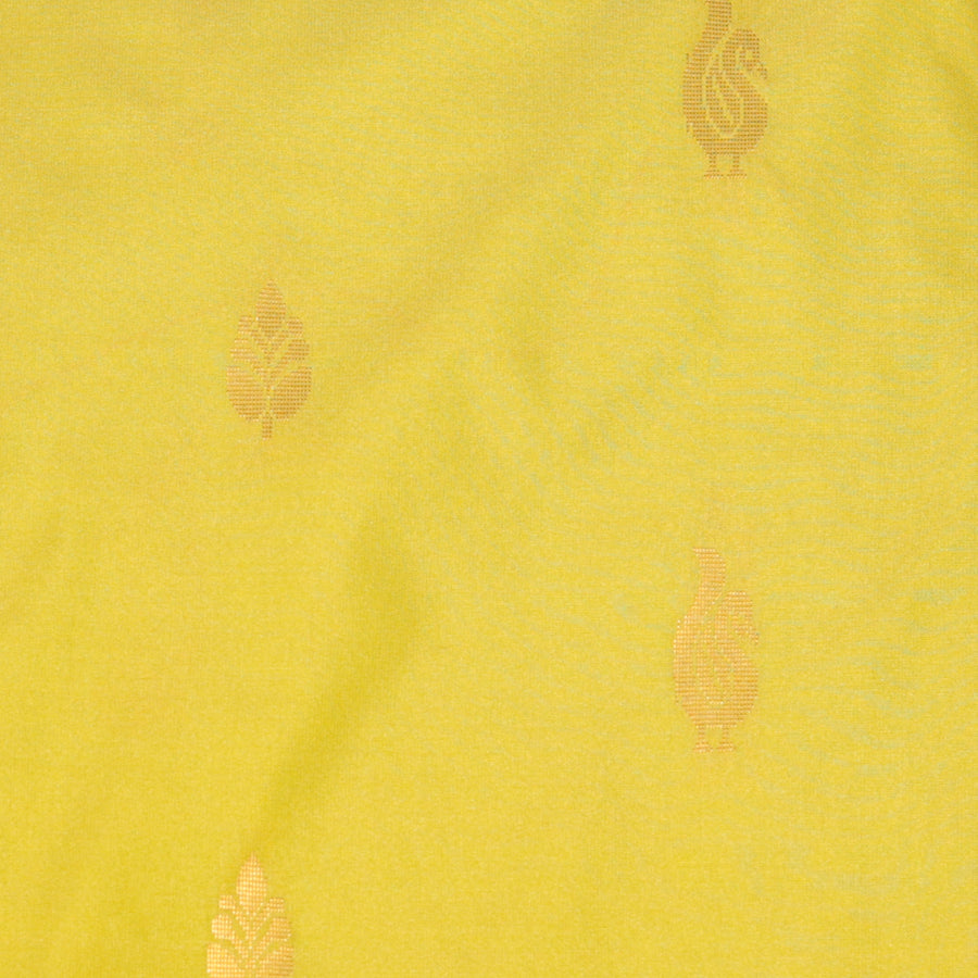 Gadwal Silk - lime yellow