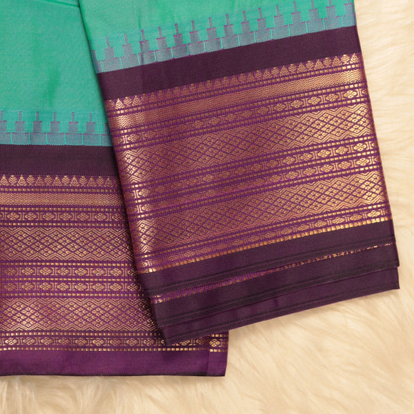 Gadwal Silk - Cyan Blue