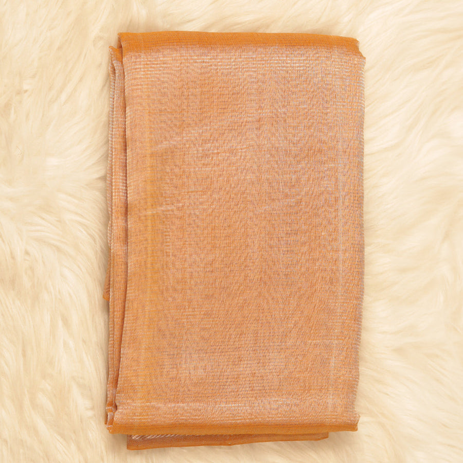 Handloom Mangalagiri Silk - Pastel Orange