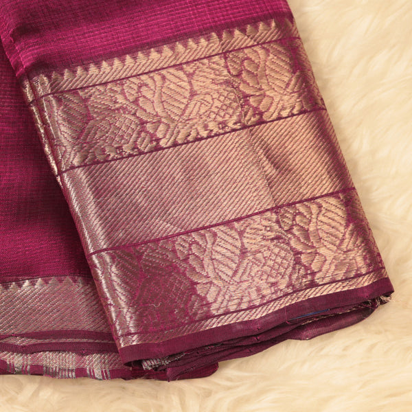 Handloom Mangalagiri Silk - Maroon